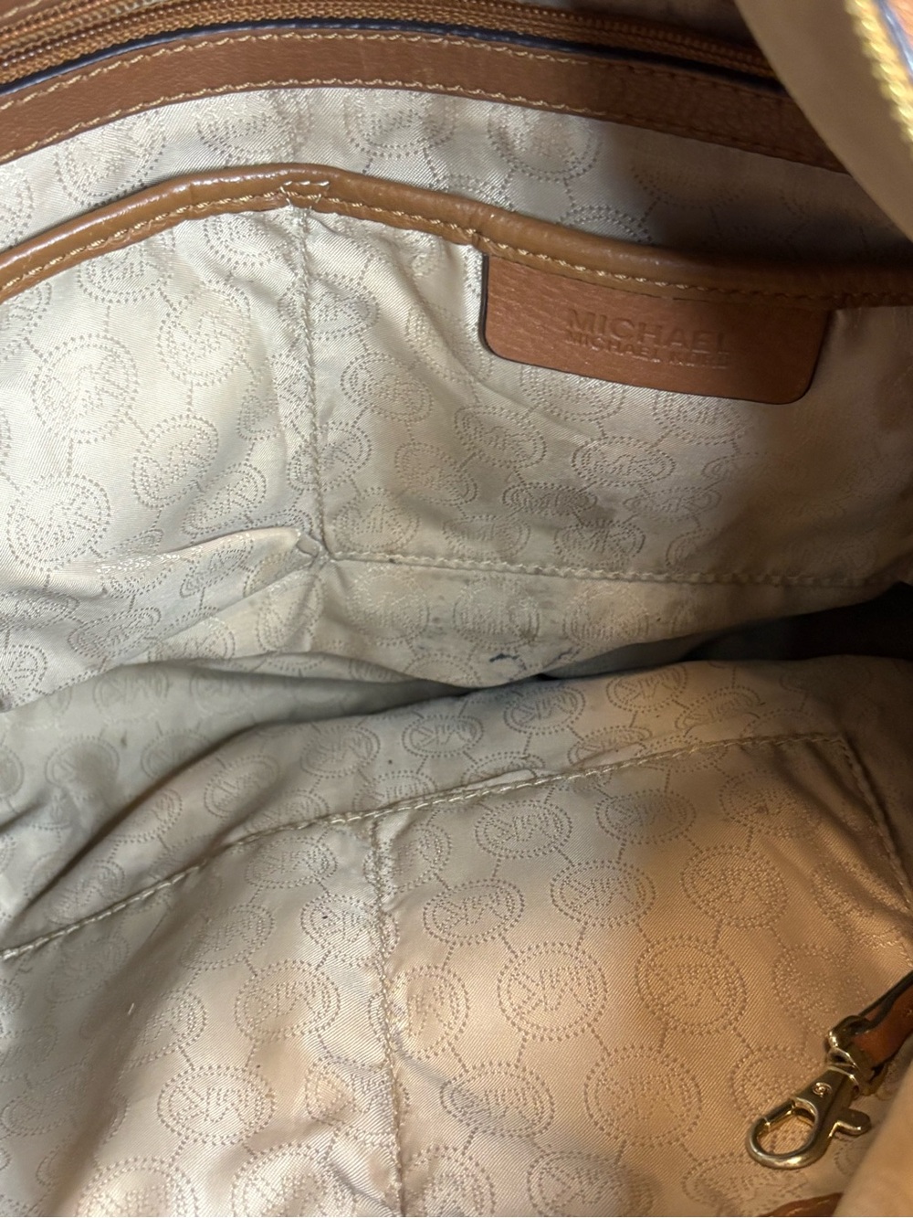 Michael Kors Weston Brown Pebbled Leather Shoulder Hobo - Picture 12 of 14